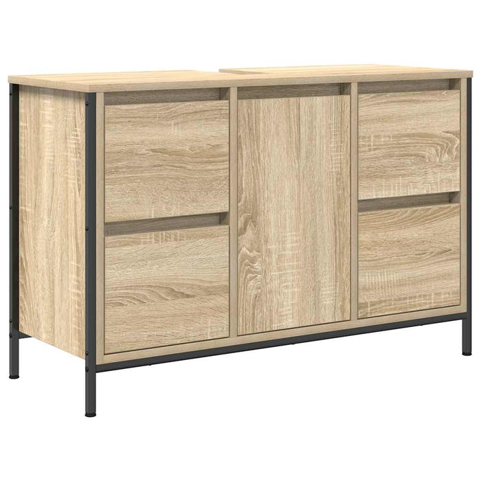 Dulap pentru chiuvetă cu sertare Stejar Sonoma 90x34,5x60 cm - WALTI WALTI