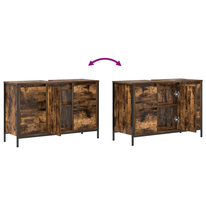 Dulap lavoar cu sertare stejar afumat 90x34,5x60 cm - WALTI WALTI