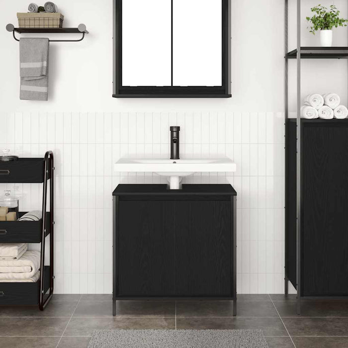 Dulap pentru lavoar baie negru 60x34,5x60 cm - WALTI WALTI