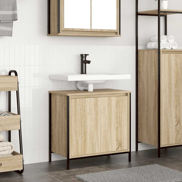Dulap pentru lavoar baie Stejar Sonoma 60x34,5x60 cm - WALTI WALTI