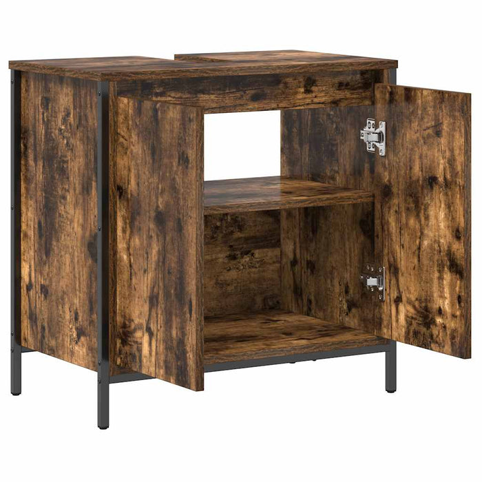 Dulap pentru lavoar baie stejar afumat 60x34,5x60 cm - WALTI WALTI