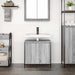 Dulap pentru lavoar baie gri Sonoma 60x34,5x60 cm - WALTI WALTI