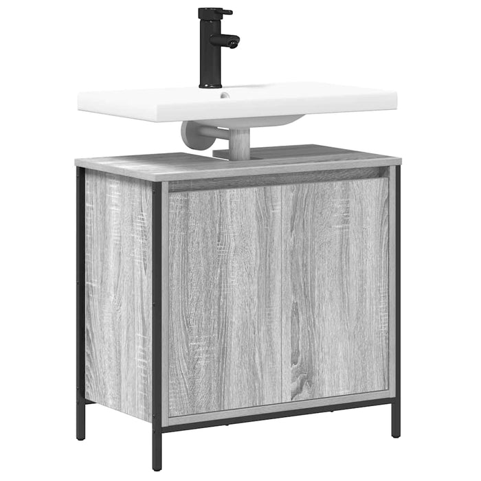 Dulap pentru lavoar baie gri Sonoma 60x34,5x60 cm - WALTI WALTI