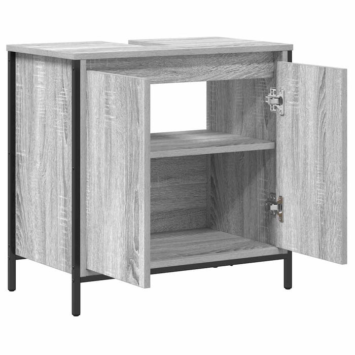 Dulap pentru lavoar baie gri Sonoma 60x34,5x60 cm - WALTI WALTI