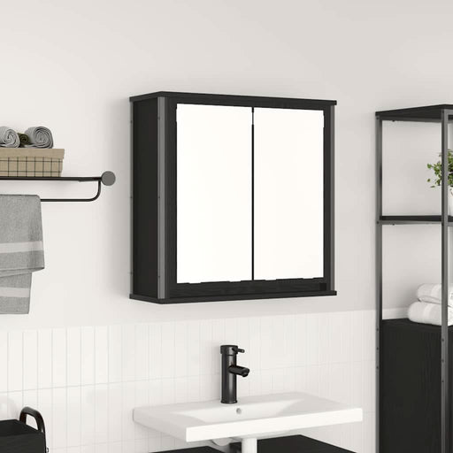 Dulap de baie cu oglindă stejar negru 60x21x60 cm - WALTI WALTI