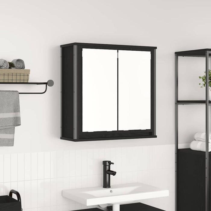 Dulap de baie cu oglindă stejar negru 60x21x60 cm - WALTI WALTI