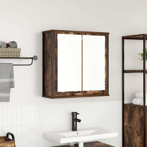 Dulap de baie cu oglindă stejar afumat 60x21x60 cm - WALTI WALTI