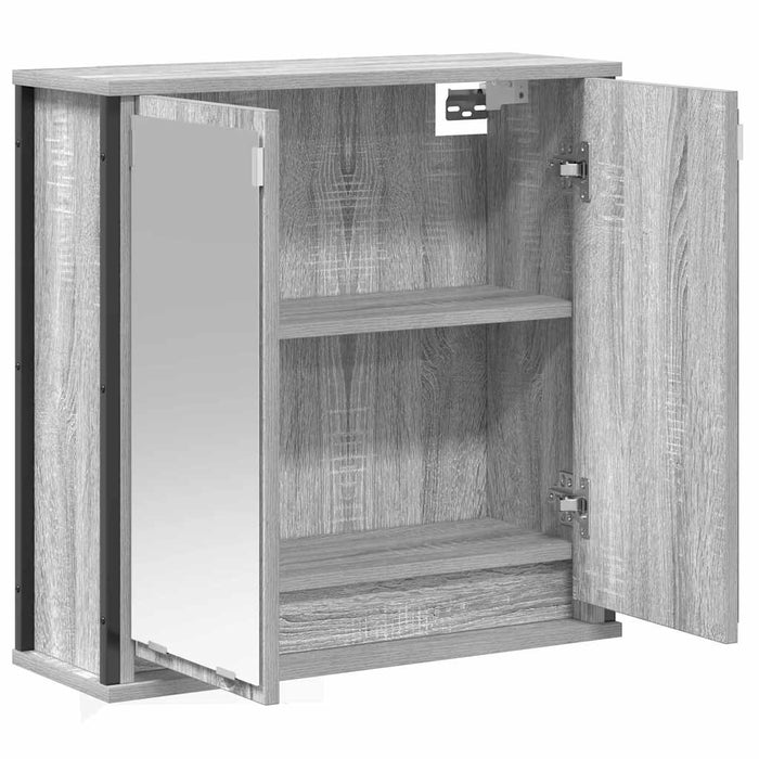 Dulap de baie cu oglindă Gri Sonoma 60x21x60 cm - WALTI WALTI