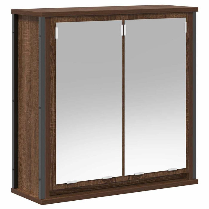 Dulap de baie cu oglindă stejar maro 60x21x60 cm - WALTI WALTI