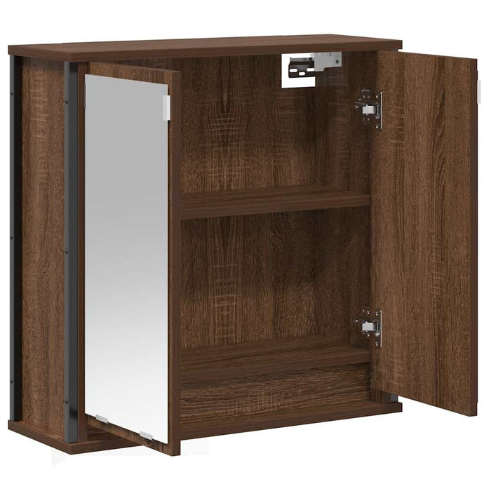 Dulap de baie cu oglindă stejar maro 60x21x60 cm - WALTI WALTI