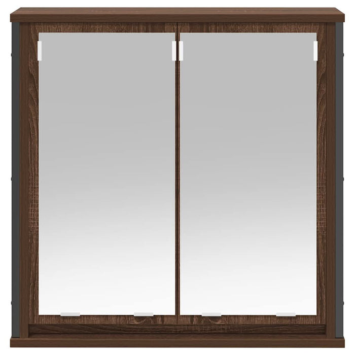 Dulap de baie cu oglindă stejar maro 60x21x60 cm - WALTI WALTI