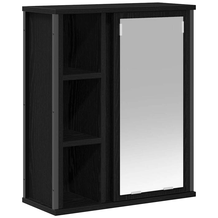 Dulap de baie cu oglindă stejar negru 50x21x60 cm - WALTI WALTI
