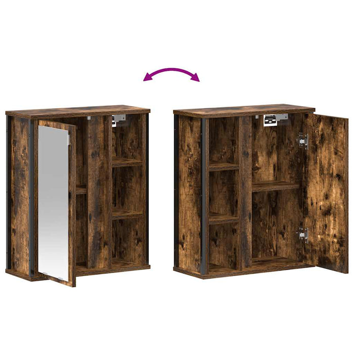 Dulap de baie cu oglindă stejar afumat 50x21x60 cm - WALTI WALTI