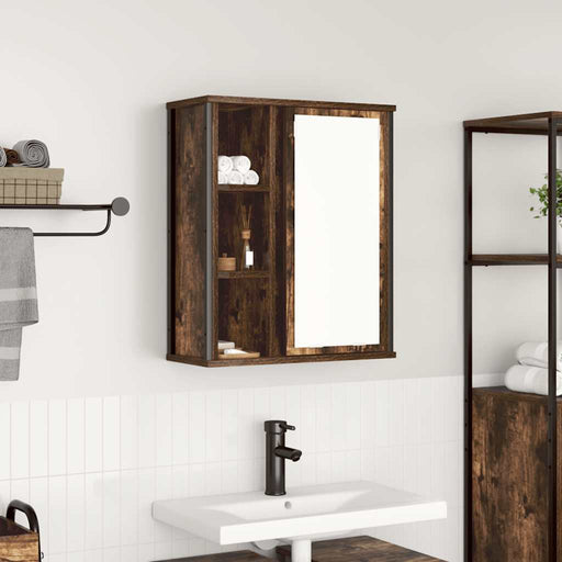 Dulap de baie cu oglindă stejar afumat 50x21x60 cm - WALTI WALTI