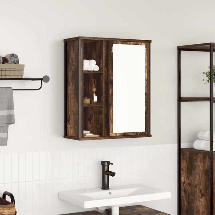 Dulap de baie cu oglindă stejar afumat 50x21x60 cm - WALTI WALTI