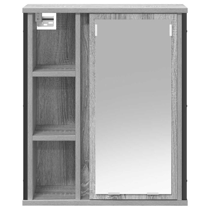 Dulap de baie cu oglindă gri Sonoma 50x21x60 cm - WALTI WALTI