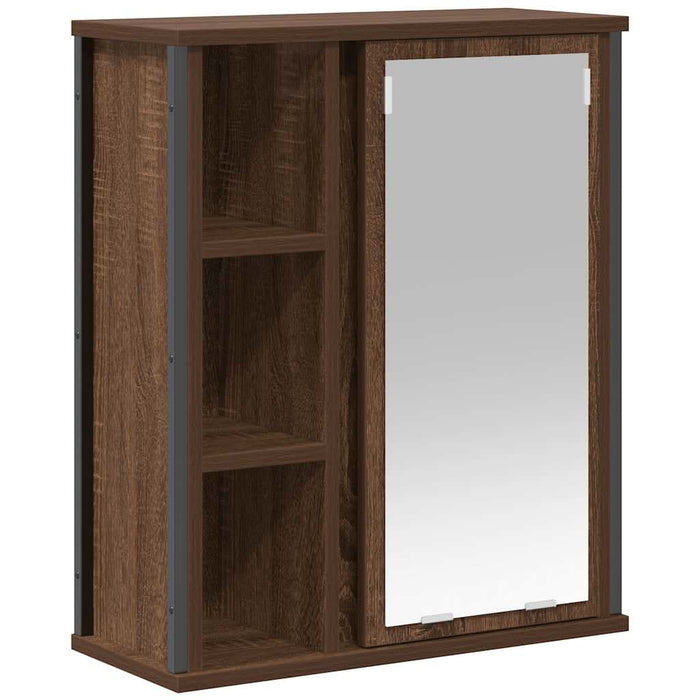 Dulap de baie cu oglindă stejar maro 50x21x60 cm - WALTI WALTI
