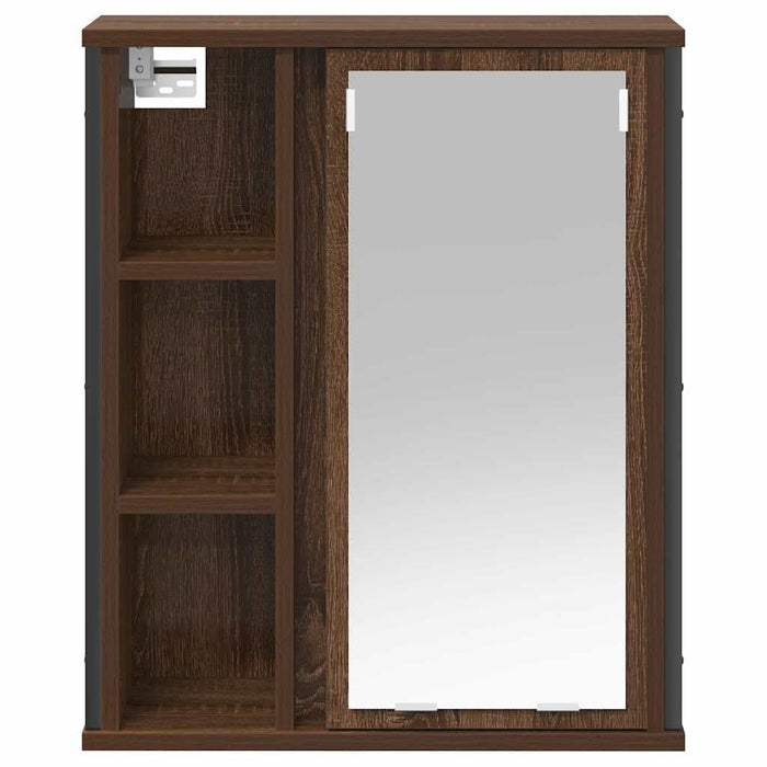 Dulap de baie cu oglindă stejar maro 50x21x60 cm - WALTI WALTI