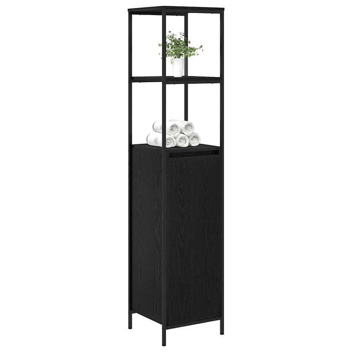 Dulap de baie cu rafturi Stejar negru 36x35x165 cm - WALTI WALTI