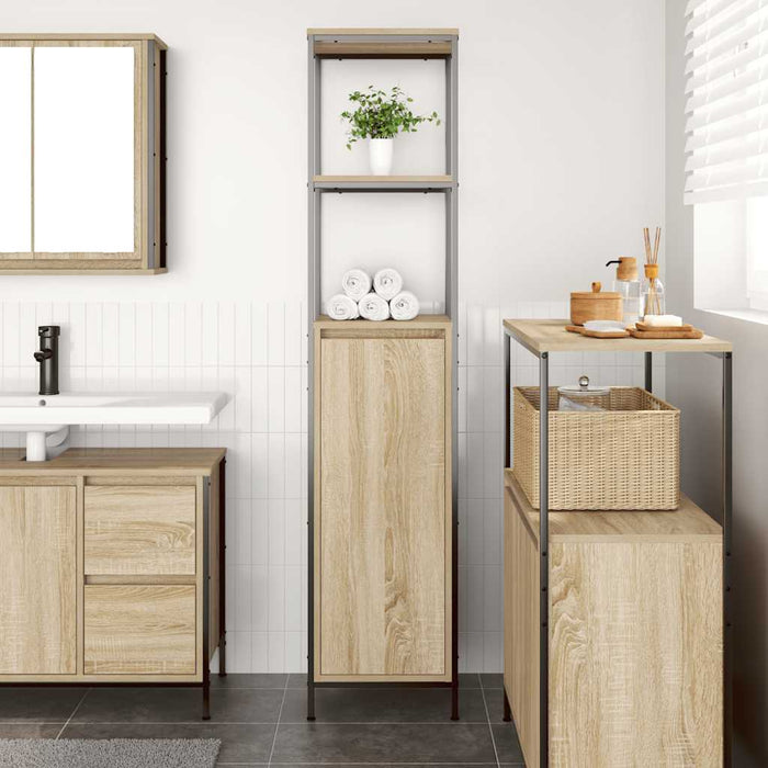 Dulap de baie cu rafturi Stejar Sonoma 36x35x165 cm - WALTI WALTI