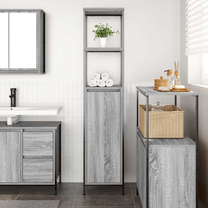 Dulap de baie cu rafturi Gri Sonoma 36x35x165 cm - WALTI WALTI