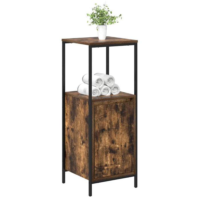 Dulap de baie cu rafturi stejar afumat 36x35x95 cm - WALTI WALTI