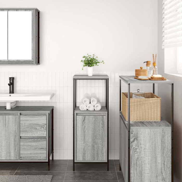 Dulap de baie cu rafturi Gri Sonoma 36x35x95 cm - WALTI WALTI
