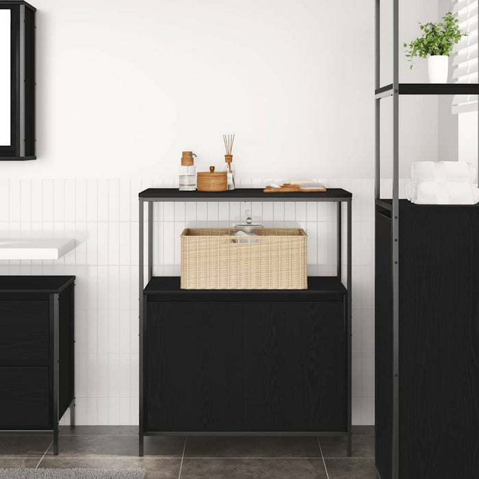 Dulap de baie cu rafturi Stejar negru 76,5x35x95 cm - WALTI WALTI
