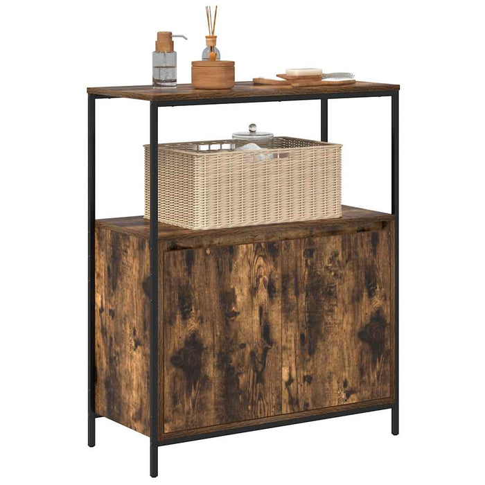 Dulap de baie cu rafturi stejar afumat 76,5x35x95 cm - WALTI WALTI