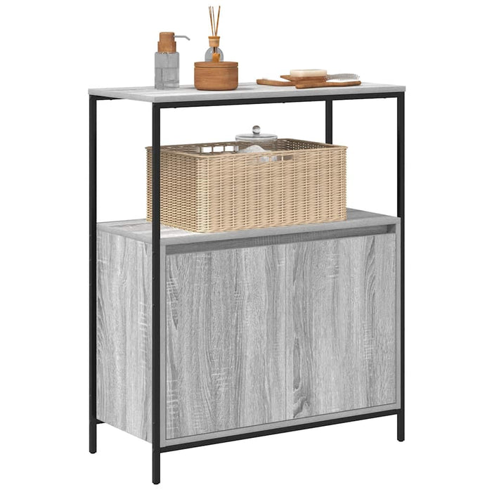 Dulap de baie cu rafturi Gri Sonoma 76,5x35x95 cm - WALTI WALTI