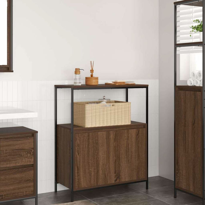 Dulap de baie cu rafturi Stejar maro 76,5x35x95 cm - WALTI WALTI