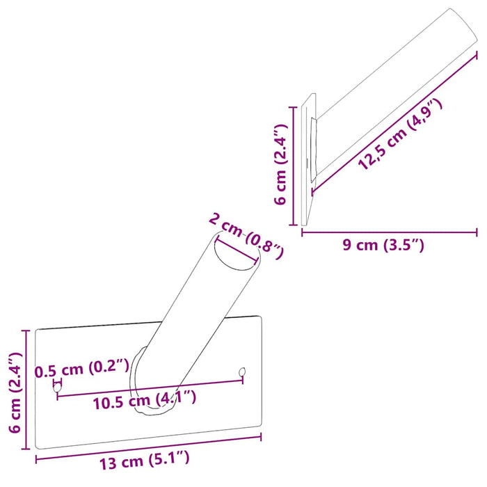 Suport pentru stâlp de steag Negru 13 x 6 cm Oțel - WALTI WALTI