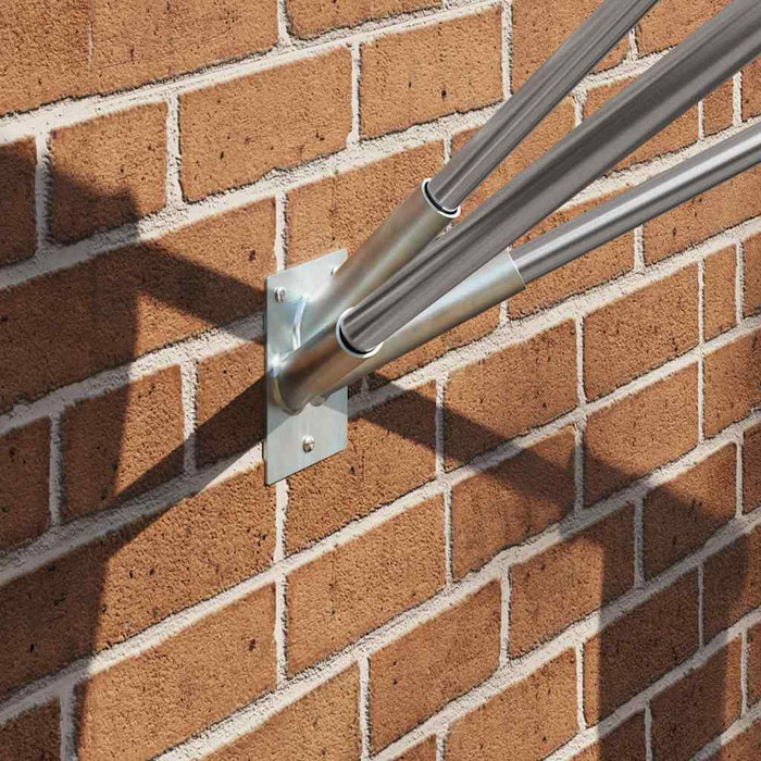Suport pentru stâlp de steag Argintiu 10.5 x 7.5 cm Oțel - WALTI WALTI