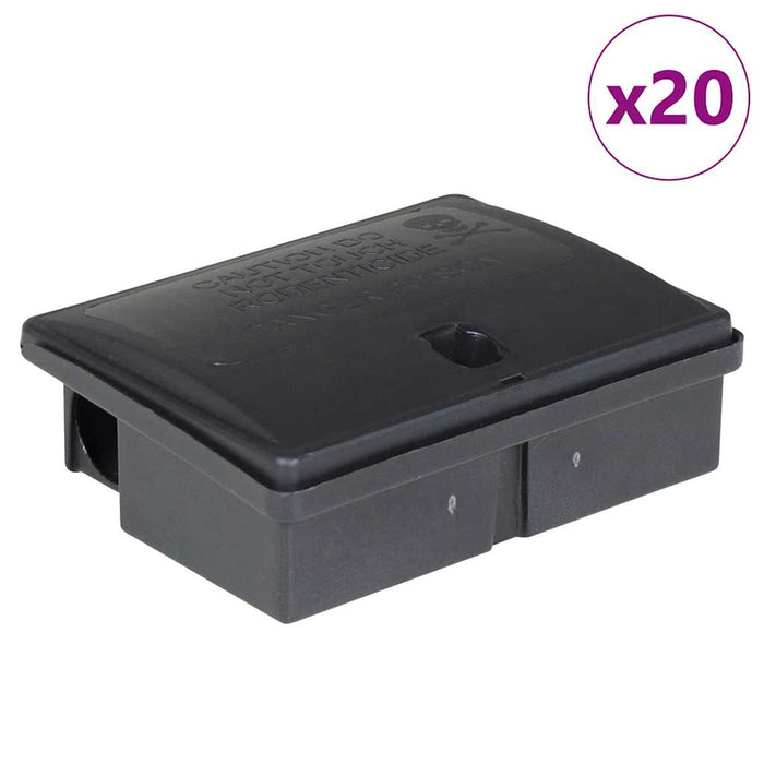 Capcane pentru șoareci 20 buc Negru 13x10x4 cm WALTI
