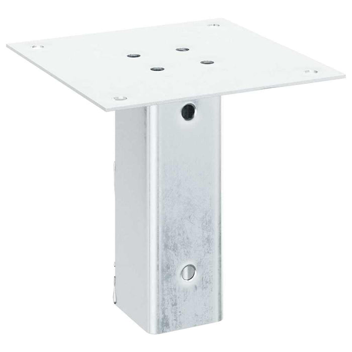 Baze stâlp pătrate 4 buc Argintiu 46x46 mm Oțel galvanizat WALTI