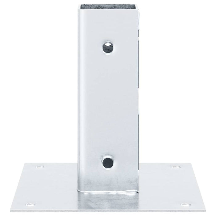 Baze stâlp pătrate 12 buc Argintiu 46x46 mm Oțel galvanizat WALTI