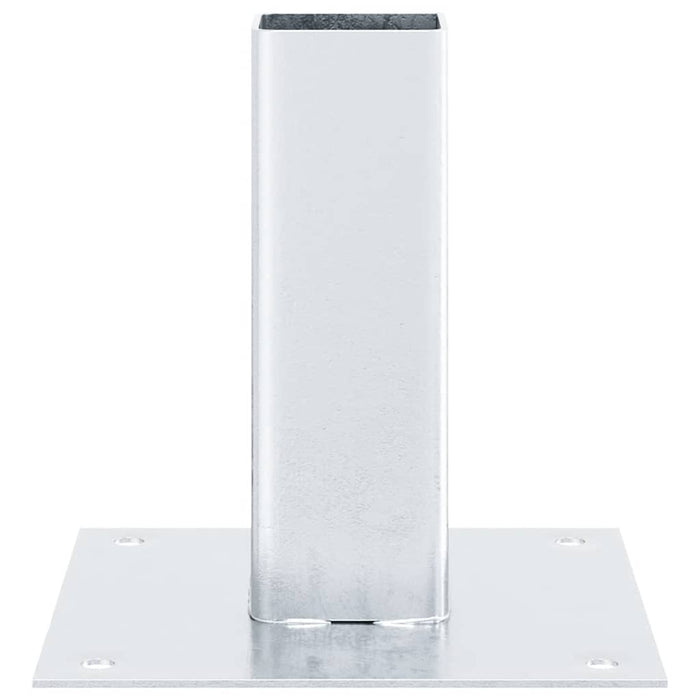 Baze stâlp pătrate 12 buc Argintiu 46x46 mm Oțel galvanizat WALTI