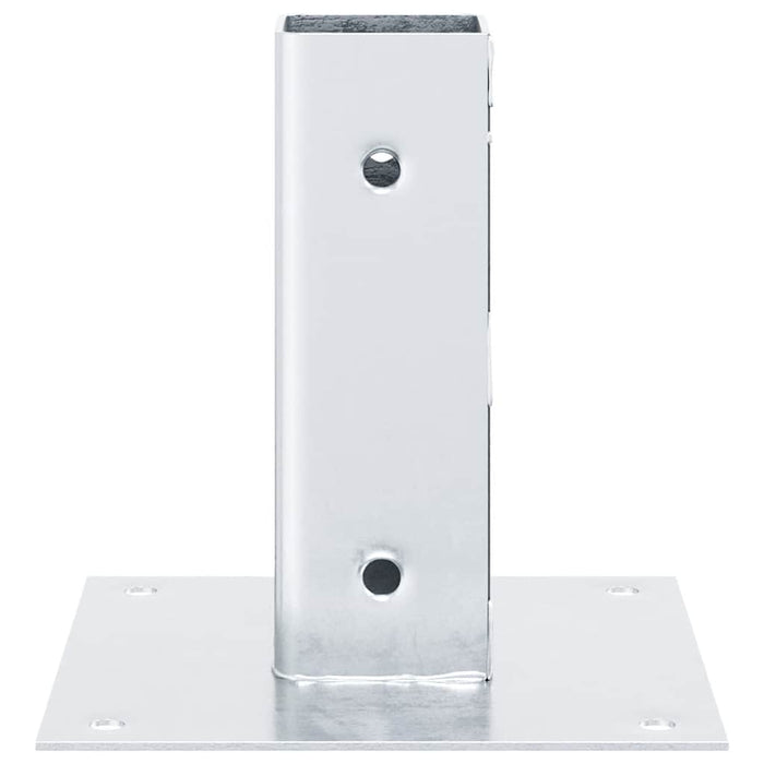 Baze stâlp pătrate 4 buc Argintiu 51x51 mm Oțel galvanizat WALTI