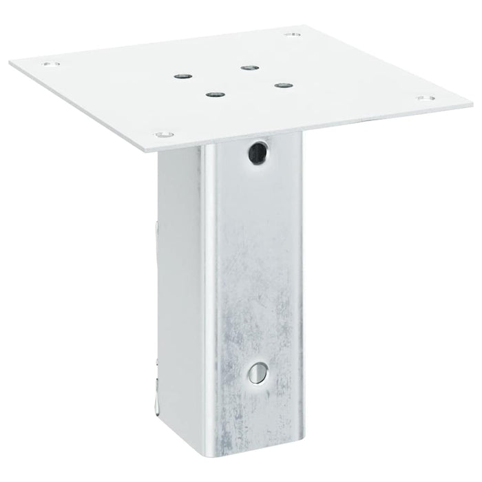 Baze stâlp pătrate 12 buc Argintiu 51x51 mm Oțel galvanizat WALTI