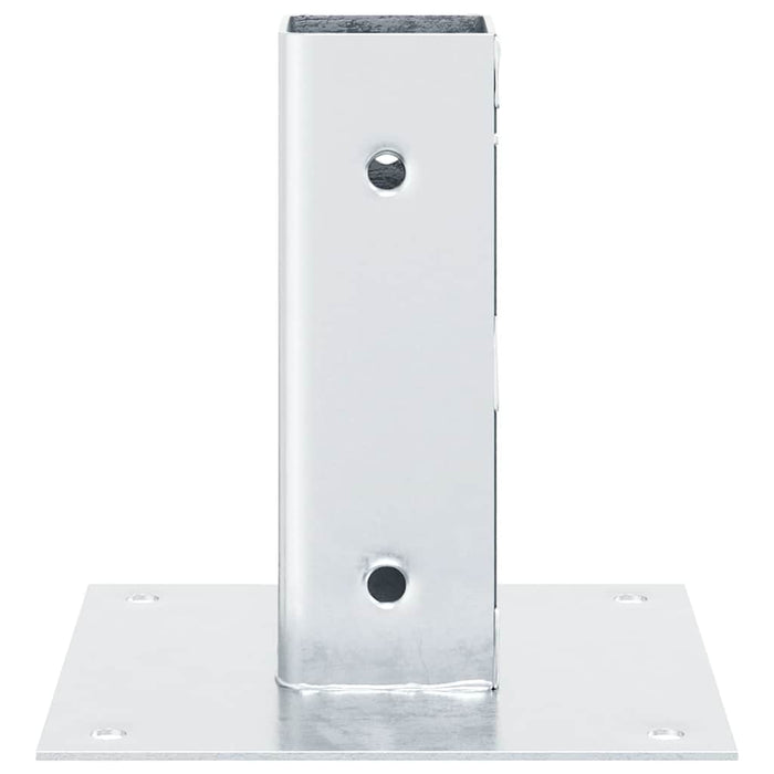 Baze stâlp pătrate 12 buc Argintiu 51x51 mm Oțel galvanizat WALTI
