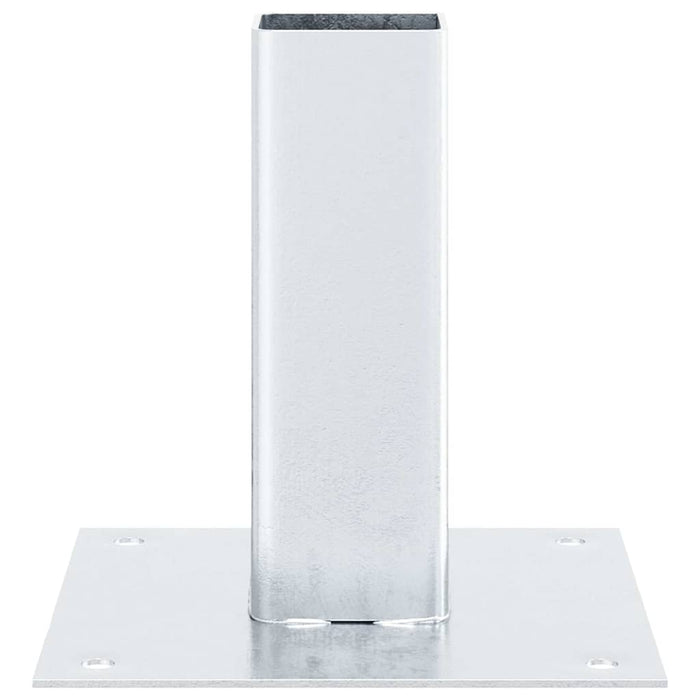Baze stâlp pătrate 12 buc Argintiu 51x51 mm Oțel galvanizat WALTI