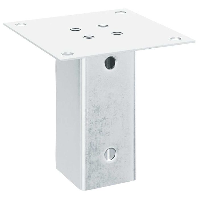 Baze stâlp pătrate 4 buc Argintiu 61x61 mm Oțel galvanizat WALTI