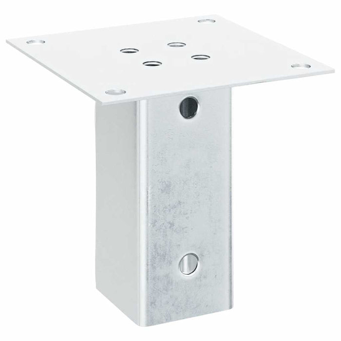 Baze stâlp pătrate 4 buc Argintiu 71x71 mm Oțel galvanizat - WALTI WALTI