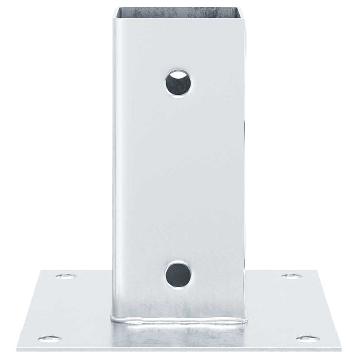 Baze stâlp pătrate 4 buc Argintiu 71x71 mm Oțel galvanizat - WALTI WALTI