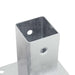 Baze stâlp pătrate 12 buc Argintiu 71x71 mm Oțel galvanizat - WALTI WALTI