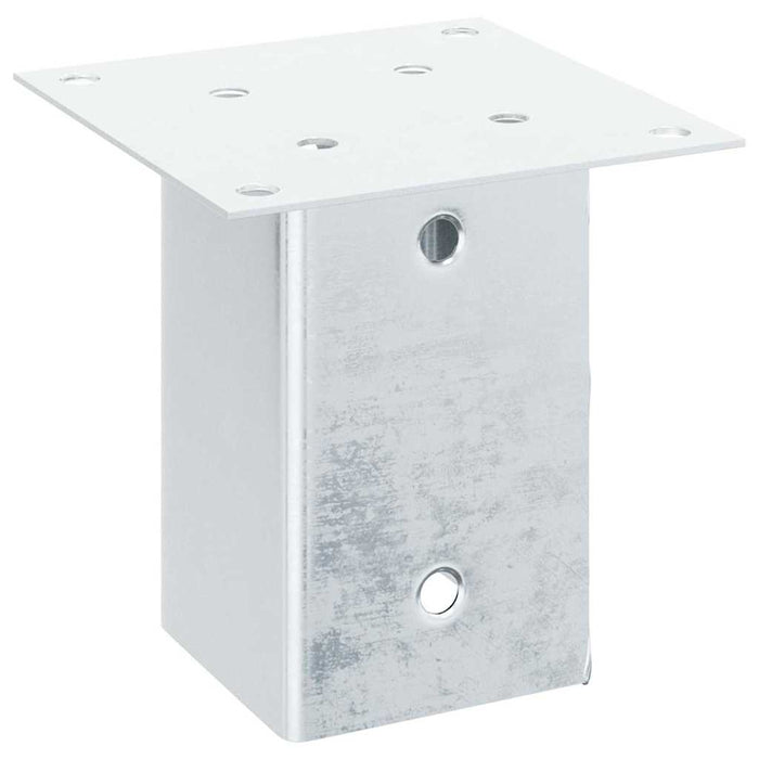 Baze stâlp pătrate 12 buc Argintiu 81x81 mm Oțel galvanizat - WALTI WALTI