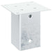 Baze stâlp pătrate 12 buc Argintiu 81x81 mm Oțel galvanizat - WALTI WALTI