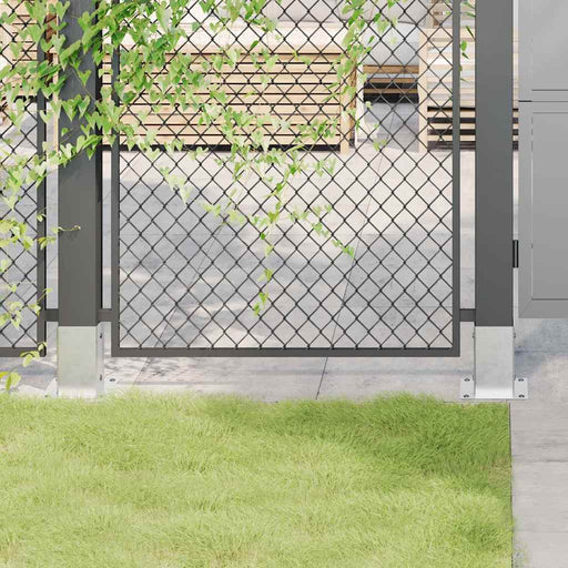 Baze stâlp pătrate 12 buc Argintiu 81x81 mm Oțel galvanizat - WALTI WALTI