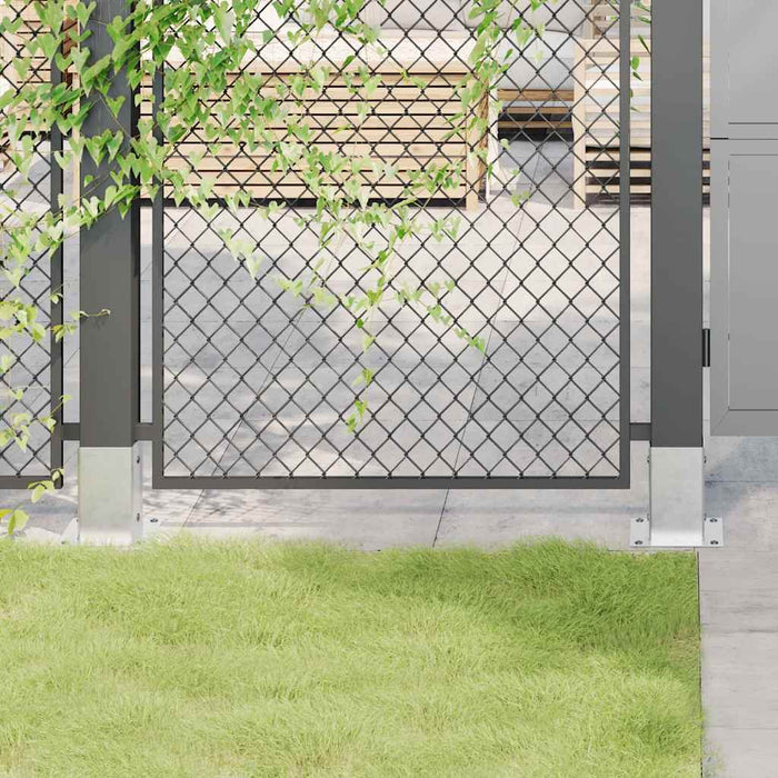 Baze stâlp pătrate 12 buc Argintiu 81x81 mm Oțel galvanizat - WALTI WALTI