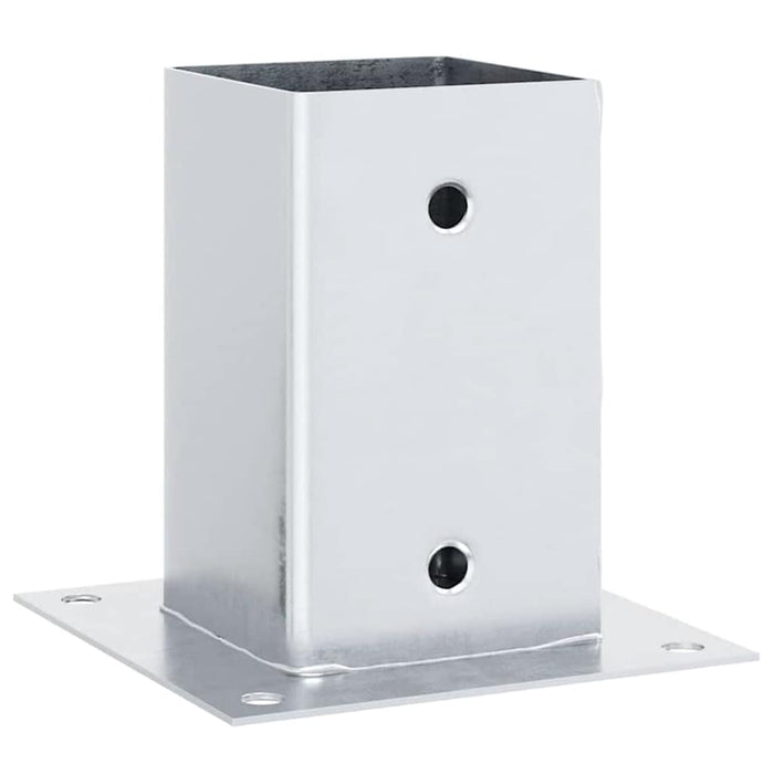 Baze stâlp pătrate 4 buc Argintiu 91x91 mm Oțel galvanizat - WALTI WALTI